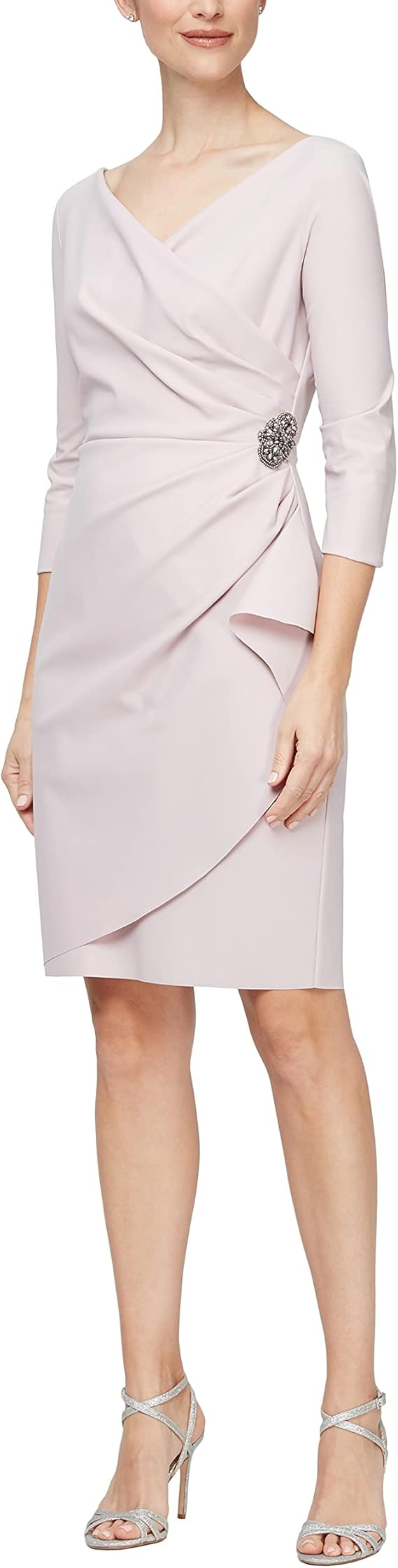 Women's Slimming Short Sheath 3/4 Sleeve Full Of Charm Evening Dress